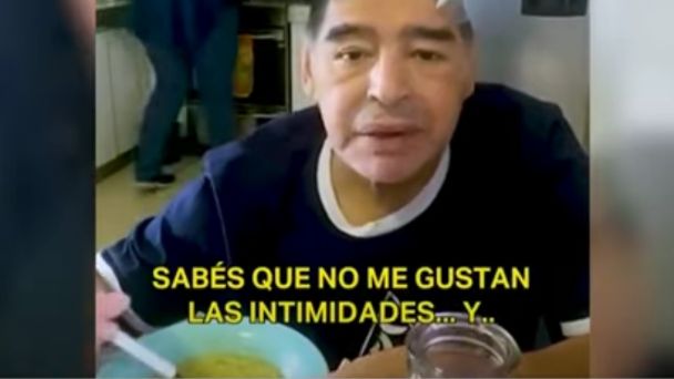 Resultado de imagen de Sale a la luz la última grabación de Maradona antes de morir