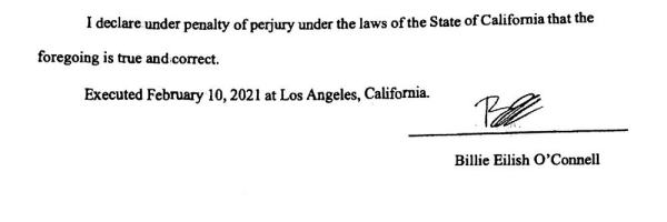 Billie Eilish puso una orden de restricción contra un hombre que la acosa