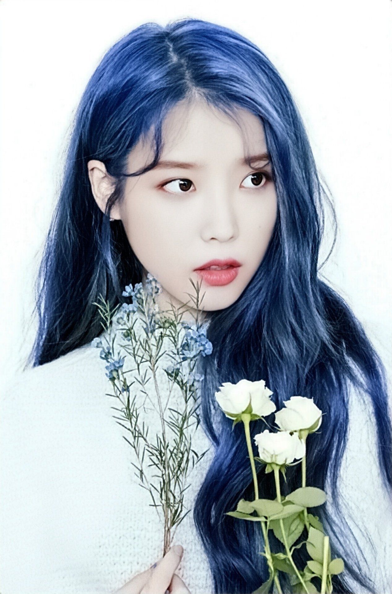 내별? on Twitter | Iu hair, Blue hair, Purple hair