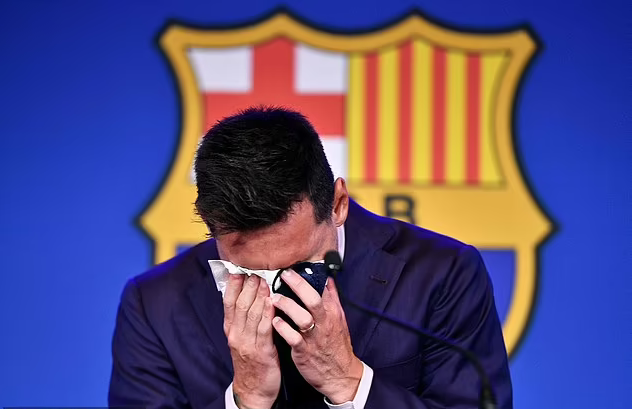 Lionel Messi Breaks Down In Tears As He Bids Farewell To Barcelona ...