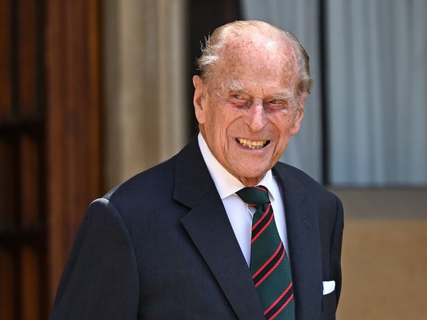 Prince Philip, Duke of Edinburgh (wearing the regimental tie of The Rifles) attends a ceremony to mark the transfer of the Colonel-in-Chief of The Rifles from him to Camilla, Duchess of Cornwall at Windsor Castle on July 22, 2020