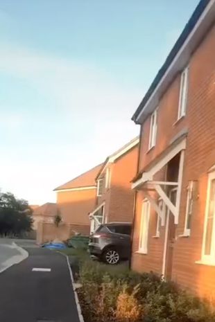 A new housing estate faces the industrial units