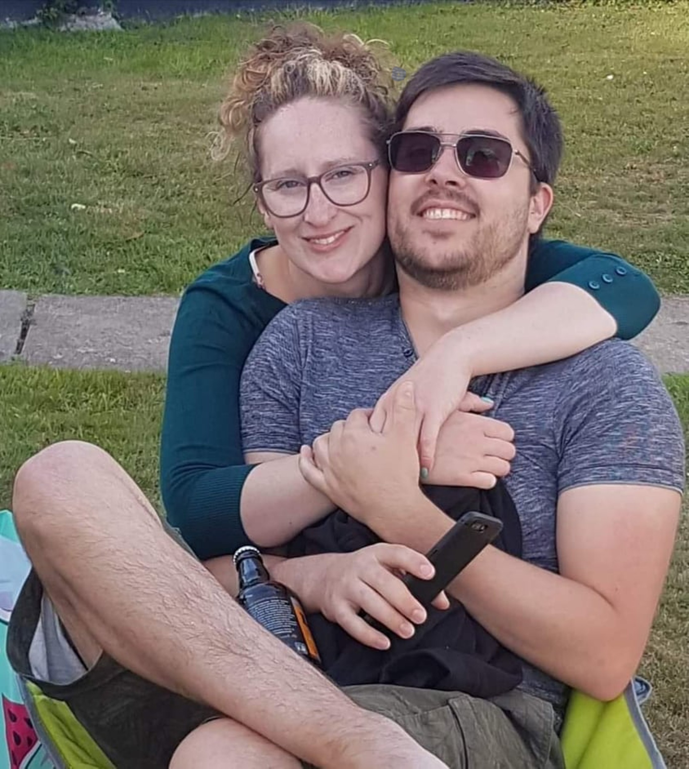 Grant Stevens’ romantic proposal went badly wrong as he dropped his engagement ring and it rolled along a bridge into a pond