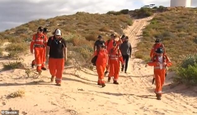 A land search was suspended on Tuesday due to wild winds and an intense storm