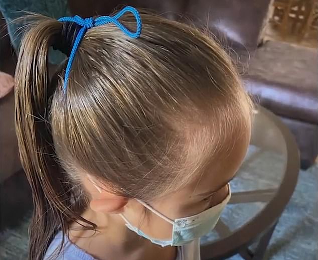 Jeffrey Steele says that he was shocked when on October 7 his daughter Sophia stepped off the school bus in Indian Harbor with a medical mask tied tightly to her face