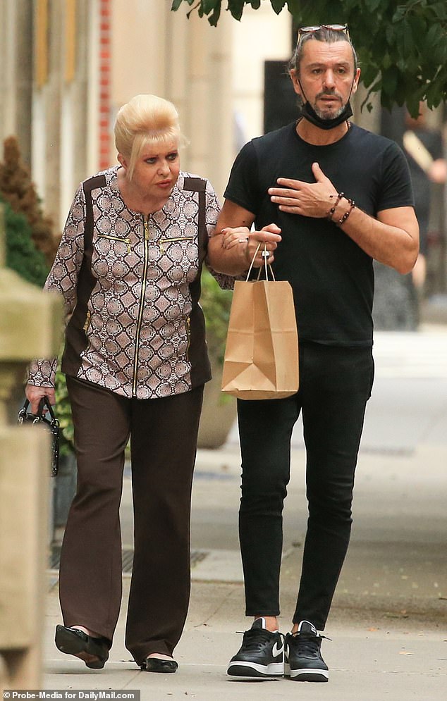 Ivana and her on-again-off-again partner Rossano Rubicondi were pictured taking a walk together on July 23