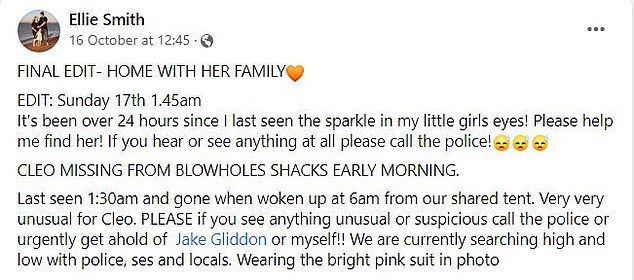 On Wednesday evening Cleo