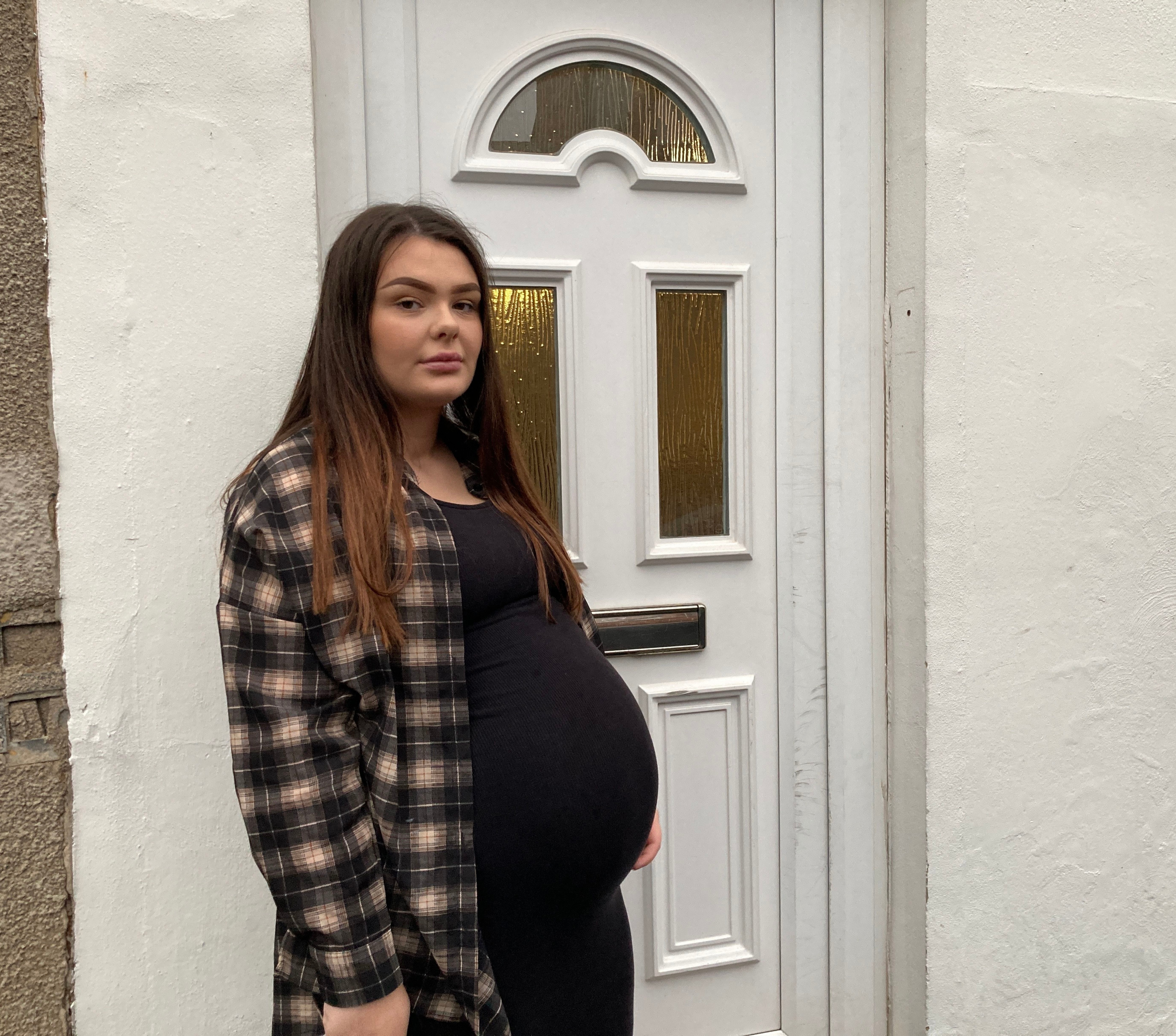 Rebecca Newton is set to give birth in two weeks but can