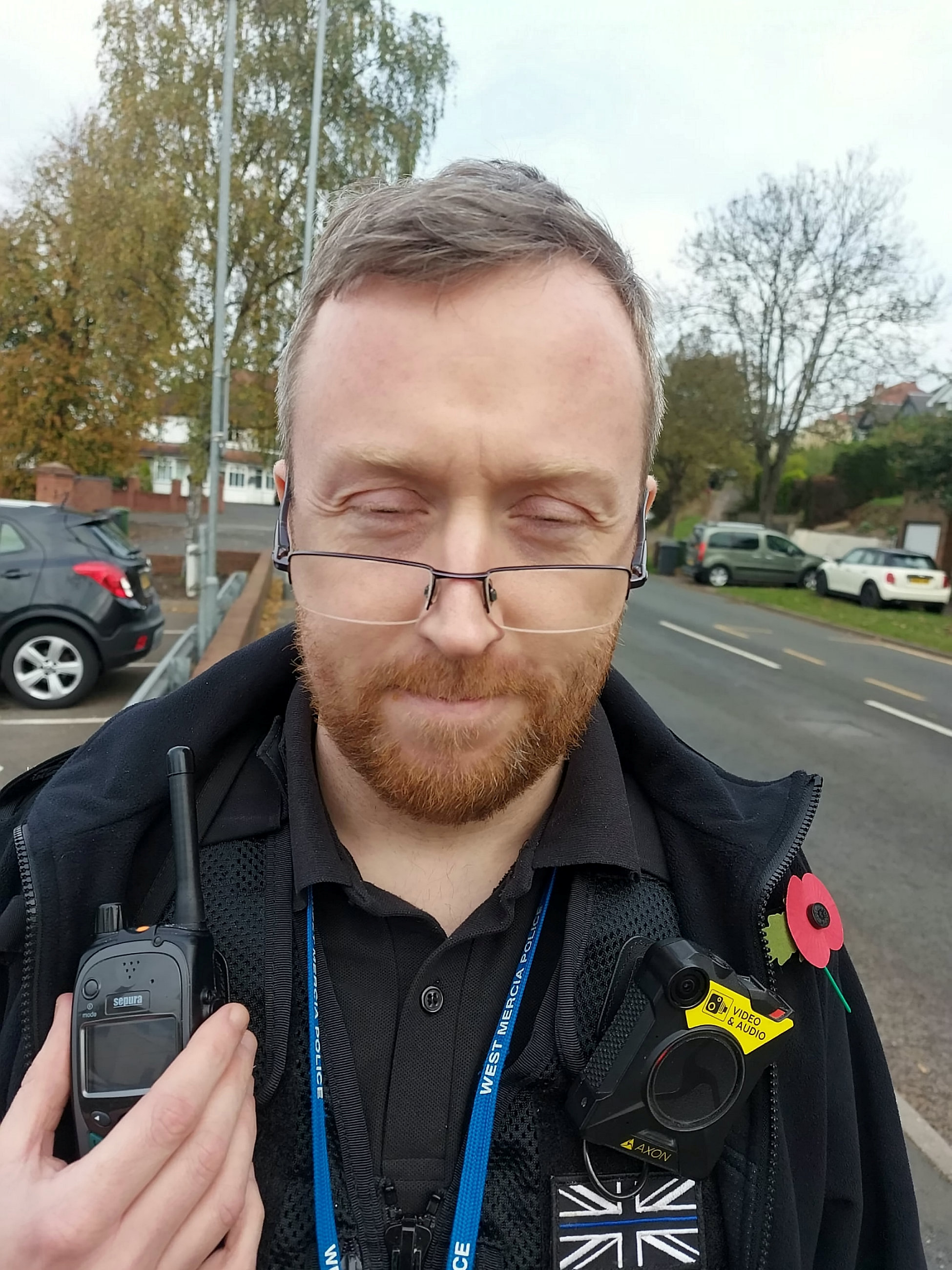 The driver of the mobile police speeding van who reported Darrell for making an