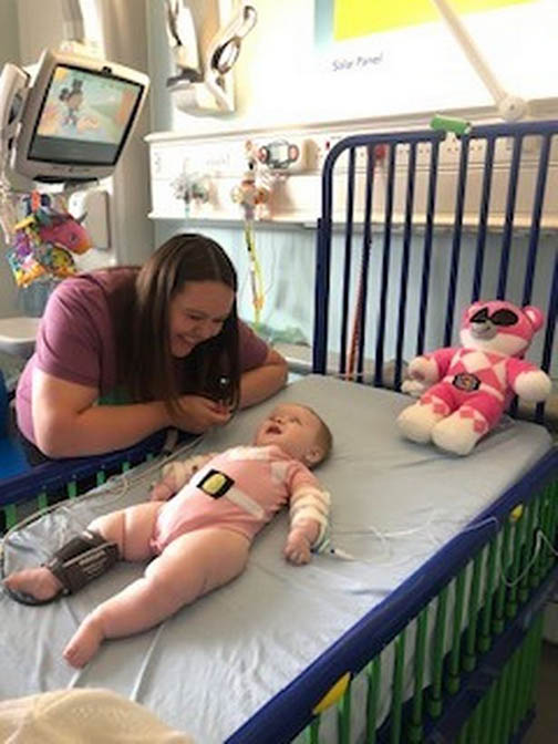 The young family heartwarmingly refer to Evelyn as their little