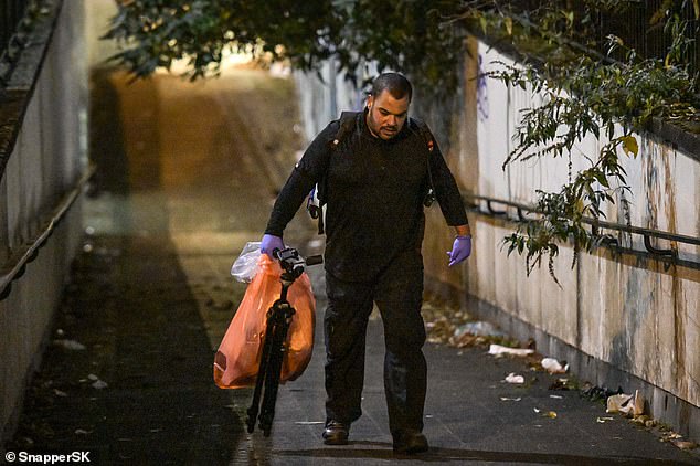 Emergency crews - including armed police officers - raced to the scene shortly after 7pm last night after the boy was found slumped in the underpass