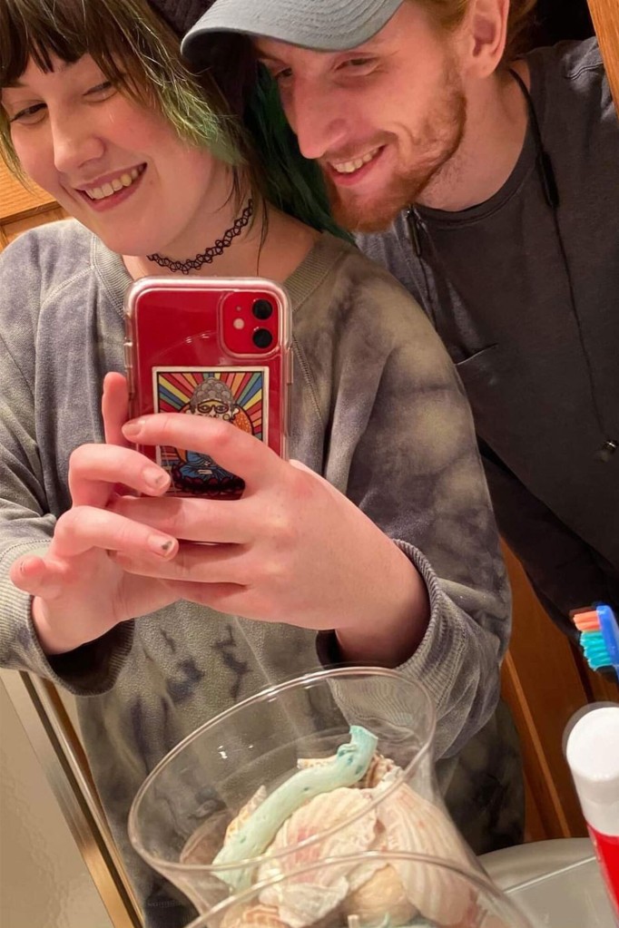 Emily Petty, 25, sobbed on a park bench across the street from the courthouse and said she’d tell the man who shot her ex Anthony Huber, 26, what she thought of him if she ever had the chance.