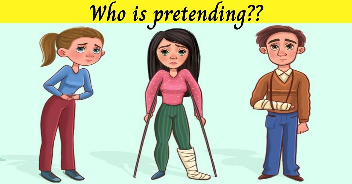who is pretending.jpg - Who Is Pretending To Be Sick? 90% Of Viewers Couldn’t Answer Correctly!