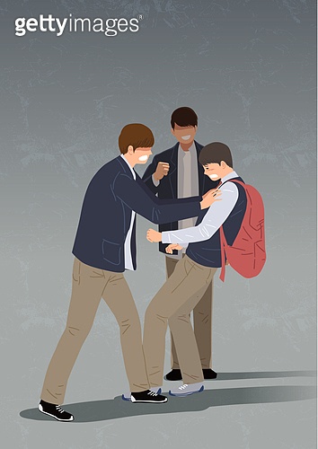 교육 (주제), 학교폭력, 교복, 폭력, 네거티브이미지, 왕따 (jv11110420) - 게티이미지뱅크