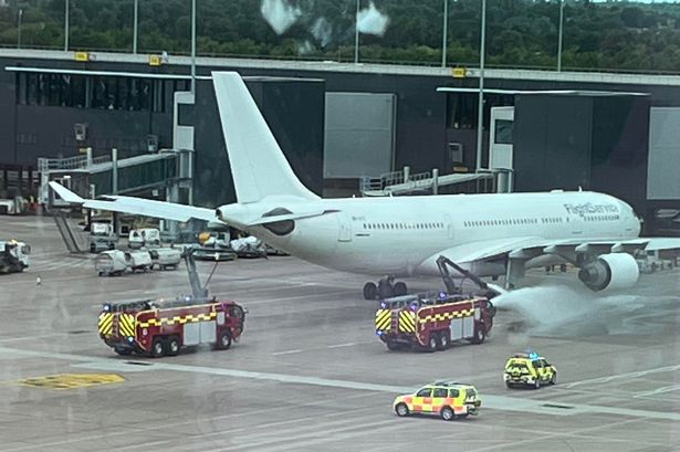 BREAKING: Chaotic Scenes As Plane Catches Fire At Manchester Airport ...