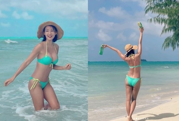 11㎏ 감량` 오정연, 무결점 비키니 몸매