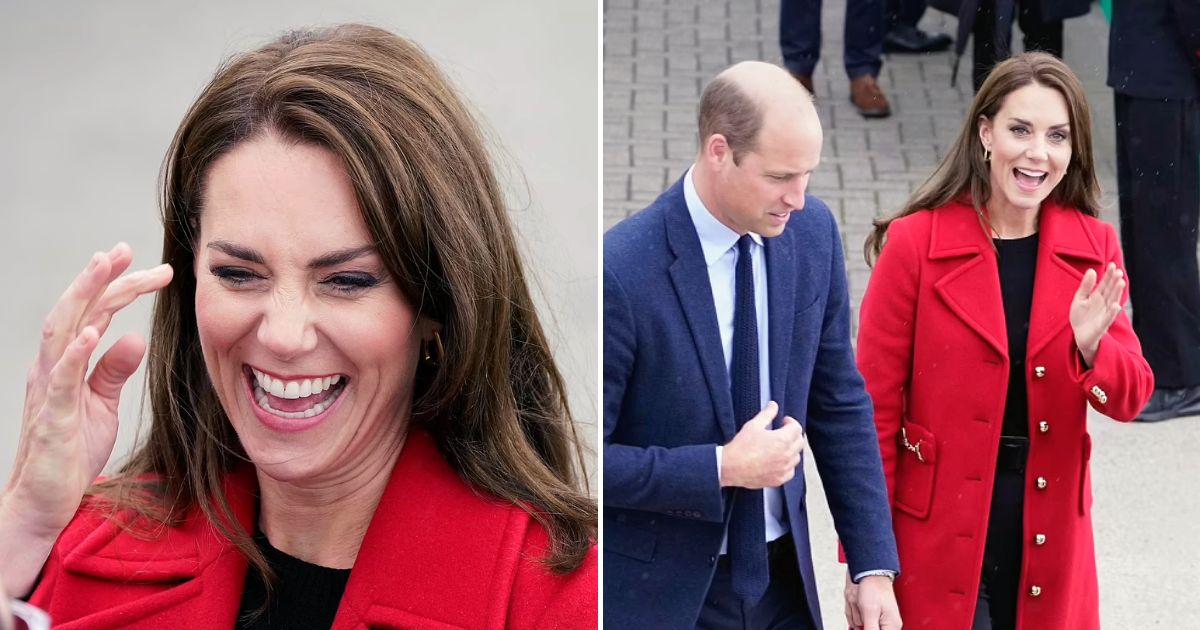 spencer5.jpg - Kate Middleton, The Princess Of Wales, Is RADIANT In Red 'Spencer' Coat And Wide-Leg Trousers As She Joins Prince Of Wales In Anglesey
