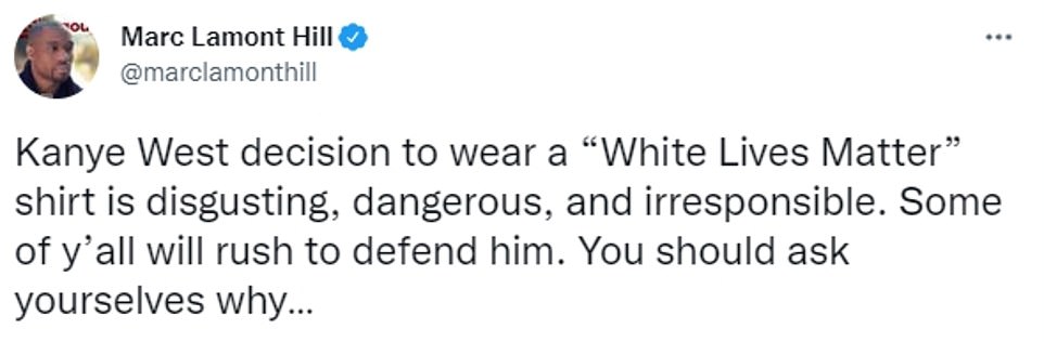 Temple University Professor Marc Lamont Hill was outspoken in his condemnation of West