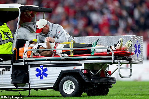 Gage was then carted off the field with his neck in a brace and he was taken straight to hospital