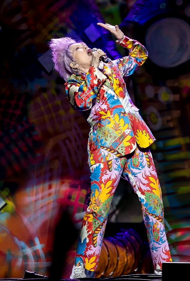 Just In: Cyndi Lauper Shows Off Her Purple Mohawk During Her Energetic 