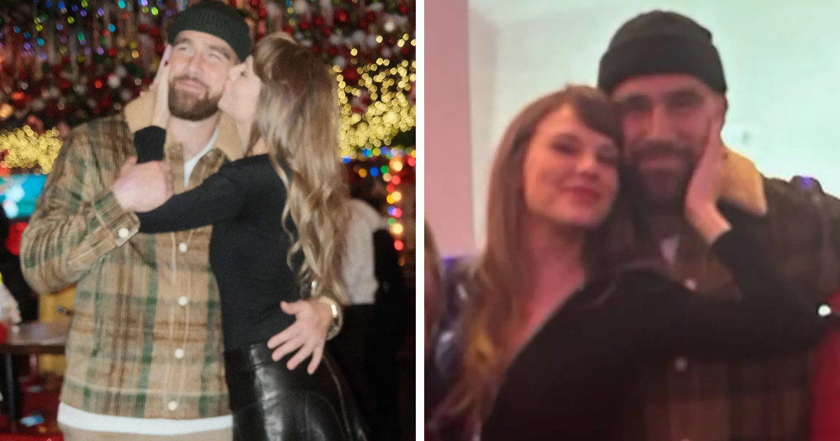 EXCLUSIVE: Taylor Swift KISSES Travis Kelce As He Holds Her Close In ...