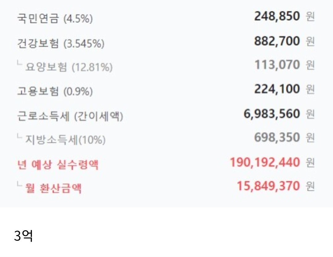 재미로보는 연봉3천부터 10억 실수령액