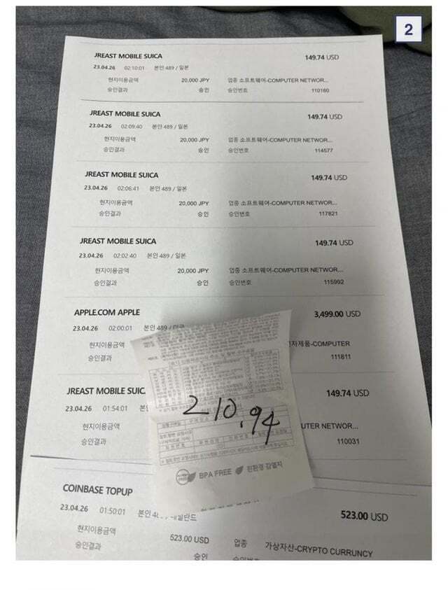 어제 신용카드 갤러리에서 있었던 레전드 사건 | 인스티즈