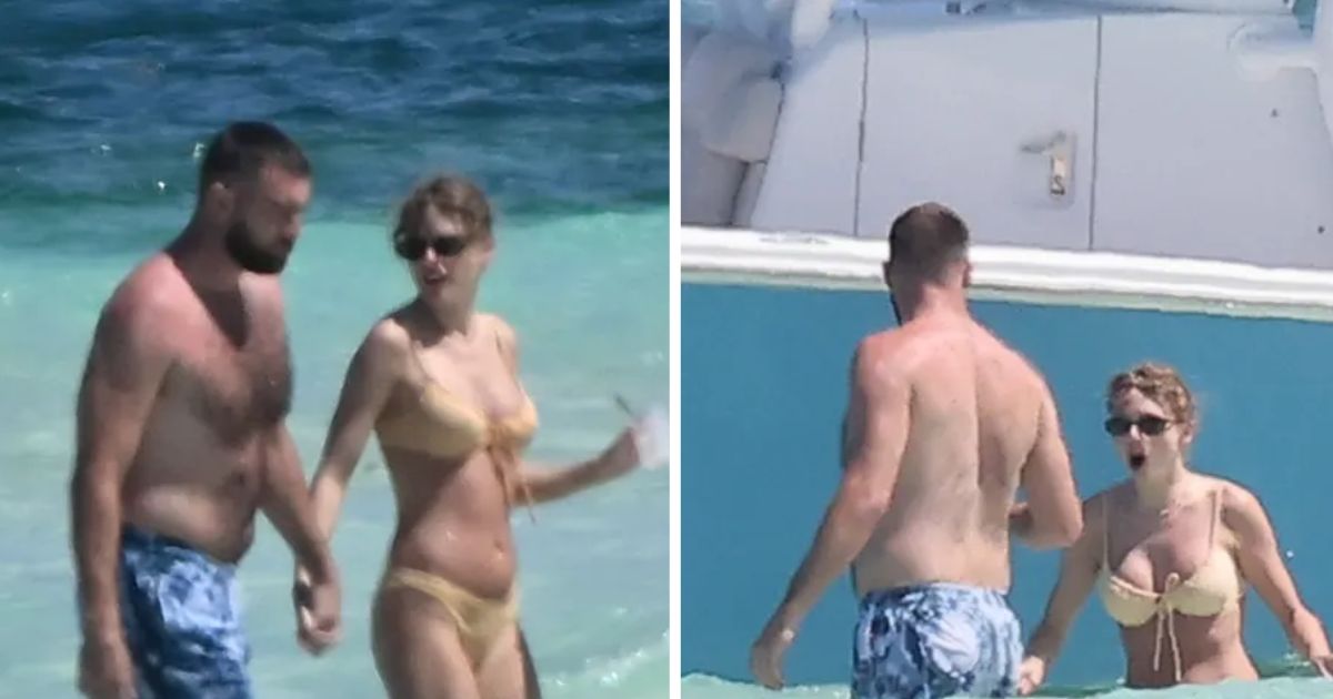 copy of articles thumbnail 1200 x 630 8 9.jpg - Travis Kelce Can't Get His Hands Off Taylor Swift As Sizzling Pictures From Couple's Bahamas Vacation Released