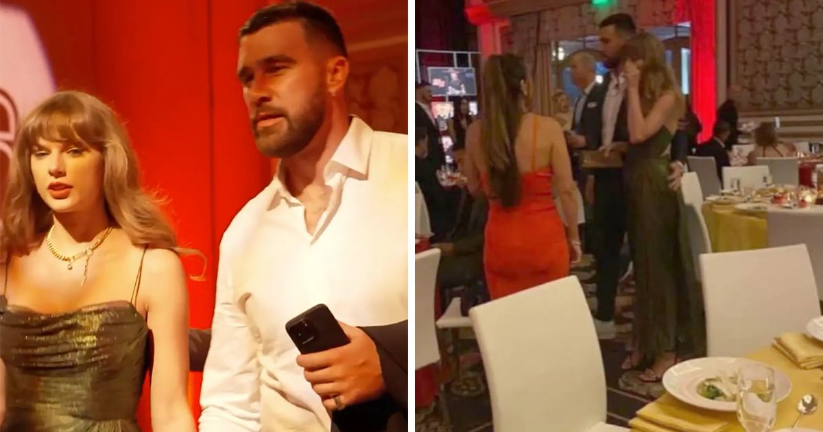 copy of articles thumbnail 1200 x 630 44.jpg - "So High School!"- Travis Kelce Pictured Grabbing Taylor Swift's Backside During 'Intimate' Gala Outing