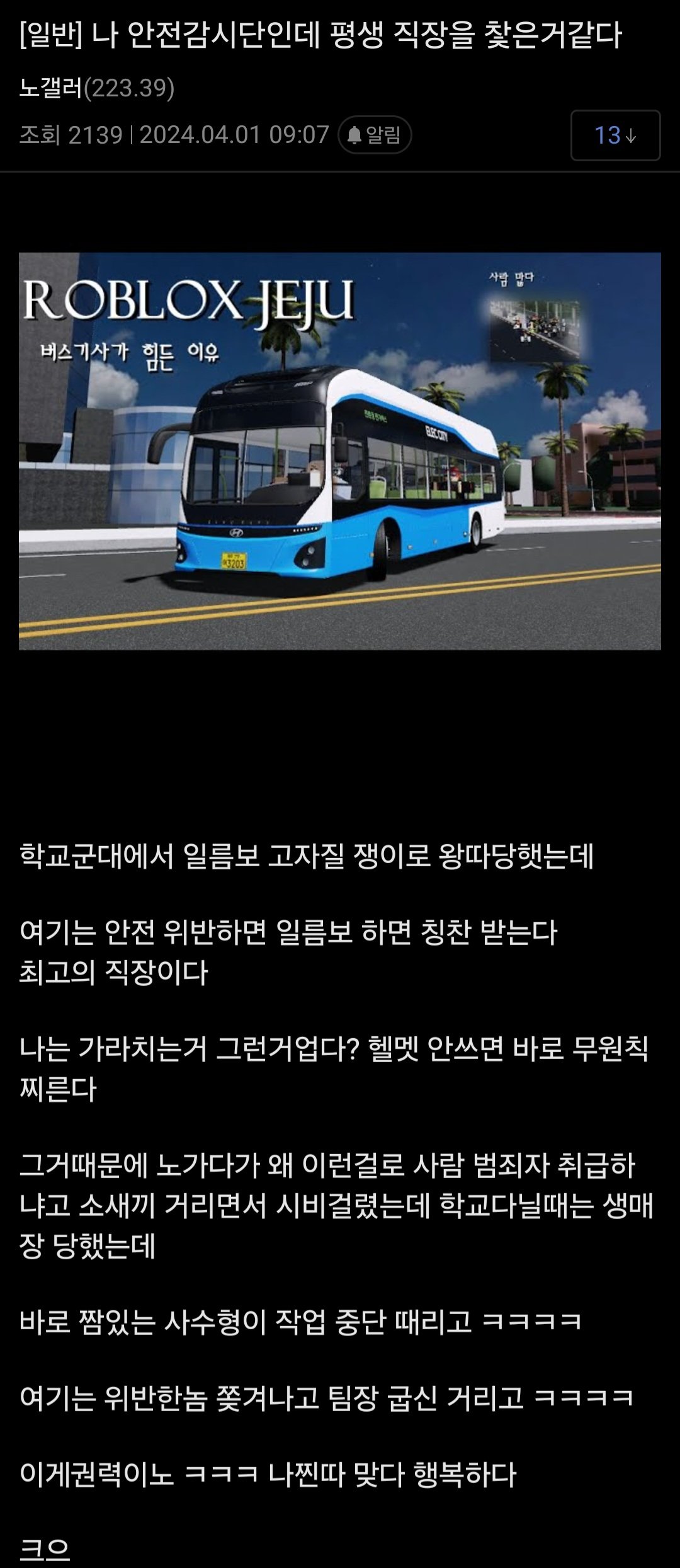 Screenshot_20240403_004950.jpg 나 안전감시단인데 평생직장 찾음 ㅋ