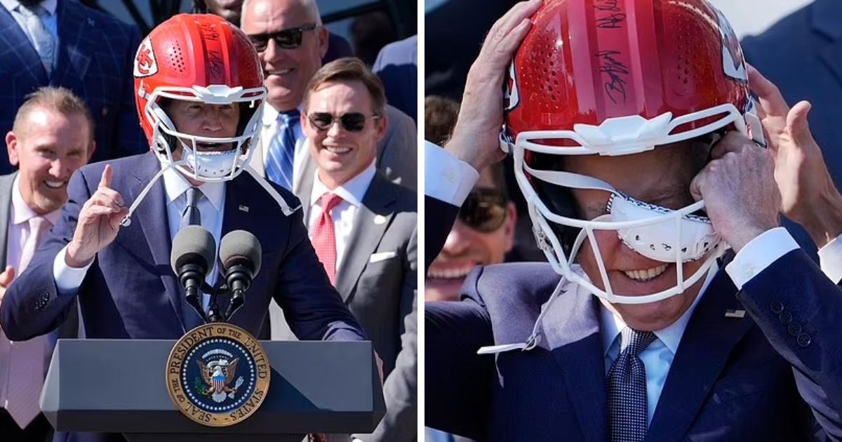 copy of articles thumbnail 1200 x 630 2 5.jpg - 'Where's Taylor Swift?'- Helment Wearing President Biden Snatches Mic From Travis Kelce Amid Jokes Of Banning Him