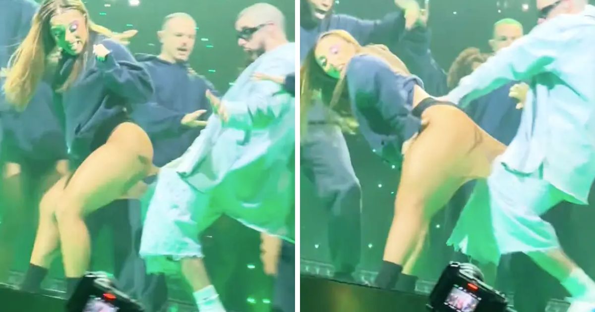 copy of articles thumbnail 1200 x 630 2 6.jpg - "Keep That Junk In Your Trunk!"- Bad Bunny's Crotch Gets STUCK To Female Dancer's Tights During Live Show