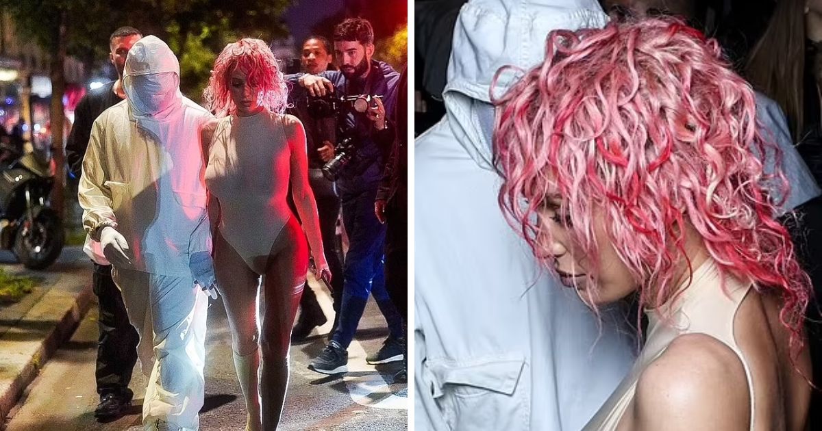 copy of articles thumbnail 1200 x 630 27.jpg - Bianca Censori Pictured 'Bouncing Around' In SHEER Thong Leotard With Pink Hair In Paris