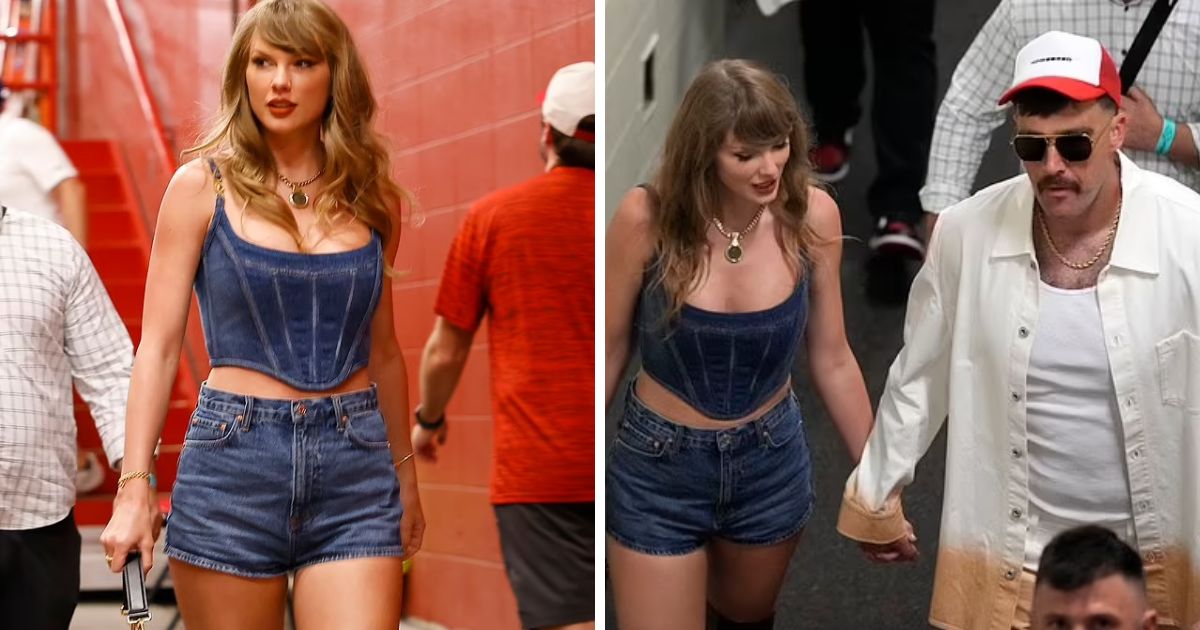 copy of articles thumbnail 1200 x 630 10 5.jpg - 'It's A Football Game, For Goodness Sake!'- NFL Fans Are SICK Of Taylor Swift As Star Grabs Attention By Showing Up In Corset, Hot Pants, & Thigh High Boots