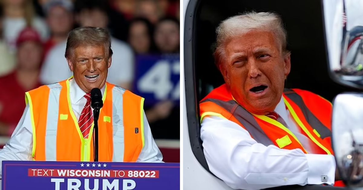 copy of articles thumbnail 1200 x 630 23 1.jpg - Donald Trump Trolls Harris & Biden By Driving MAGA Garbage Truck on Way To Wisconsin Rally