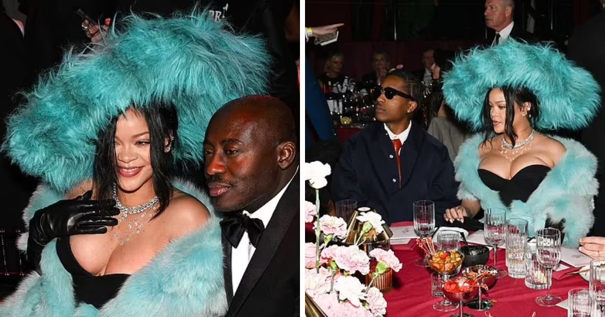 copy of articles thumbnail 1200 x 630 10 1.jpg - 'Cookie Monster Who?'- Rihanna Trends With A VERY Eye-Popping Display In A Plunging Lace Dress Under Blue Fluffy Coat