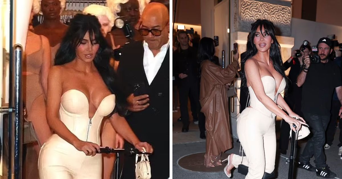 copy of articles thumbnail 1200 x 630 2 19.jpg - Busty Kim Kardashian Wheels Herself Into SKIMS Store With Broken Foot Driving Fans Wild: 'Still Put a Heel On It!'