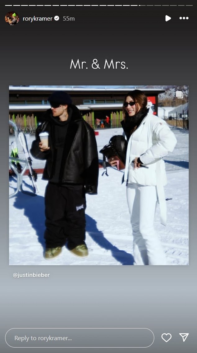 Just hours after insisting that his social media account was hacked, the 30-year-old pop star returned to the app to share a few loved-up photos from their trip to Aspen, Colorado