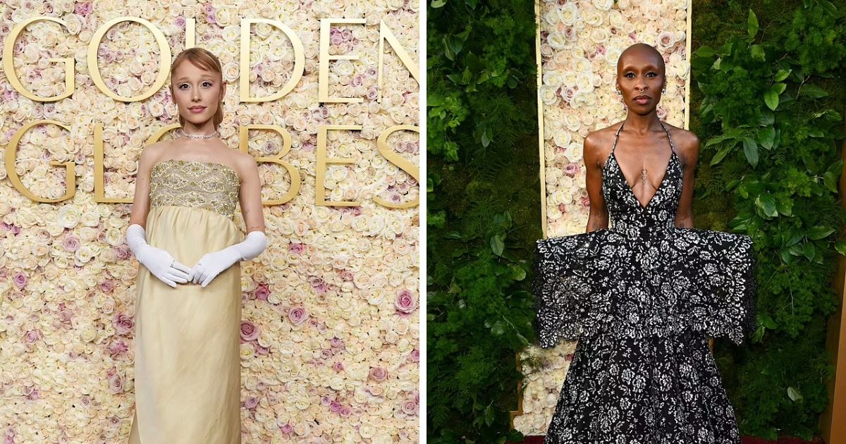 copy of articles thumbnail 1200 x 630 7 3.jpg - Worst Dressed Duo Ariana Grande and Cynthia Erivo Caught Red-Faced Sneaking Out of Golden Globes Mid-show