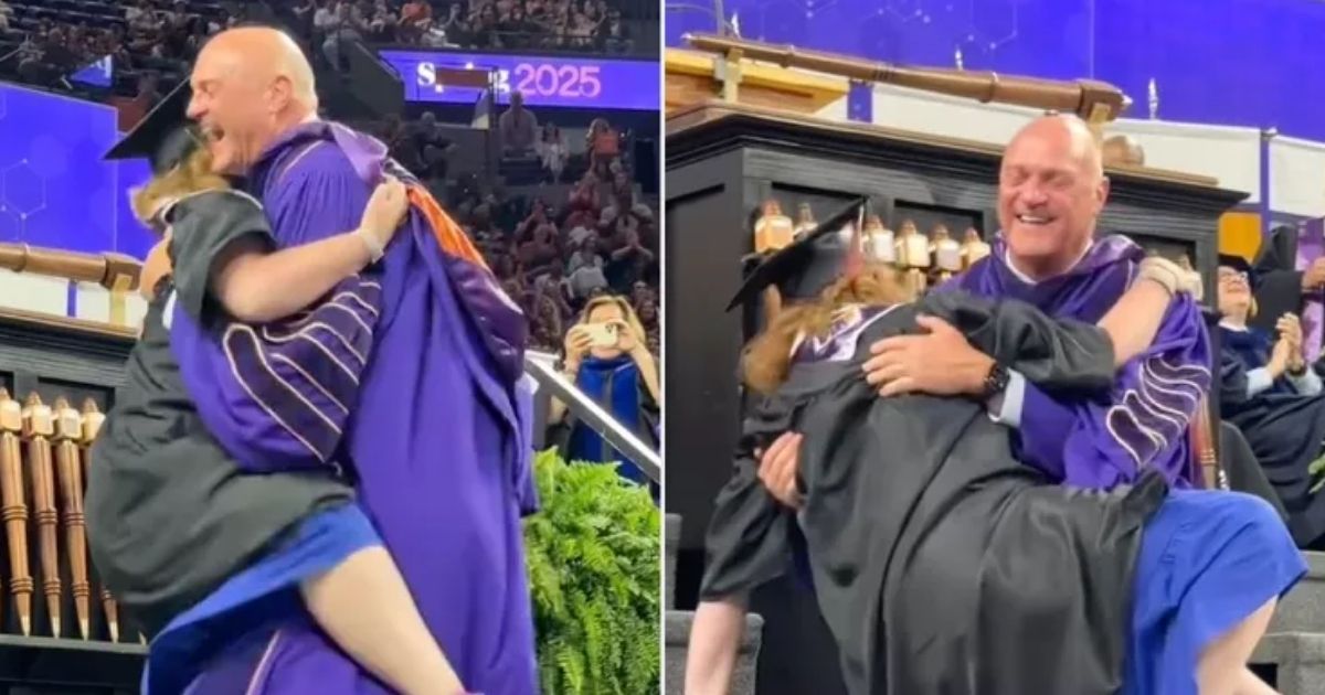 copy of articles thumbnail 1200 x 630 32 2.jpg - College President Knocked Down By Graduating Daughter in Adorable Video: ‘It Was Pure Joy’