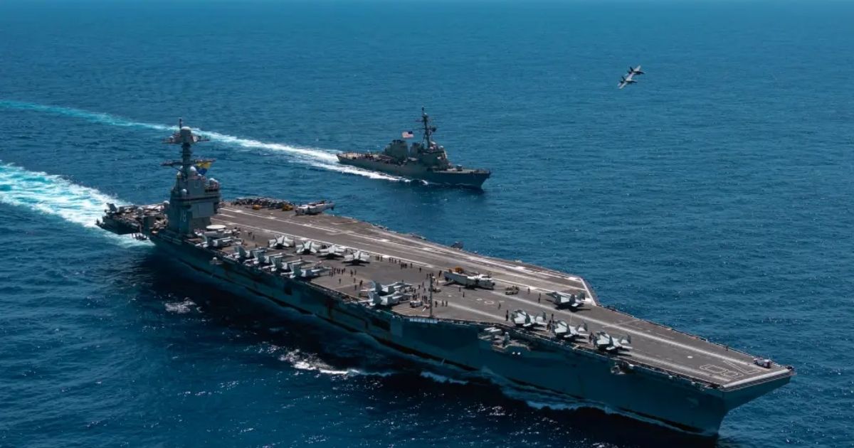 copy of articles thumbnail 1200 x 630 2025 06 19t151315 416.jpg - US Moves Its Newest Super Carrier — USS Gerald Ford — to Mediterranean as Massive Military Hardware Buildup Near Iran Continues