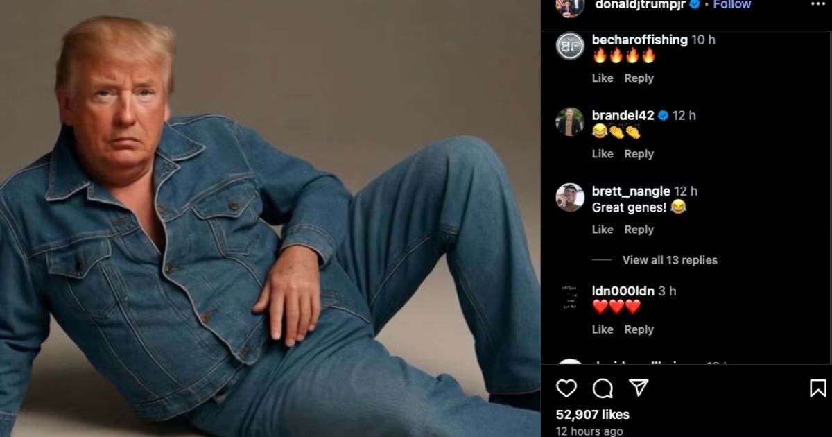 copy of articles thumbnail 1200 x 630 2025 08 06t134701 591.jpg - Donald Trump Jr. Slammed for Swooning Over ‘Creepy’ Post About His ‘Hot’ Dad
