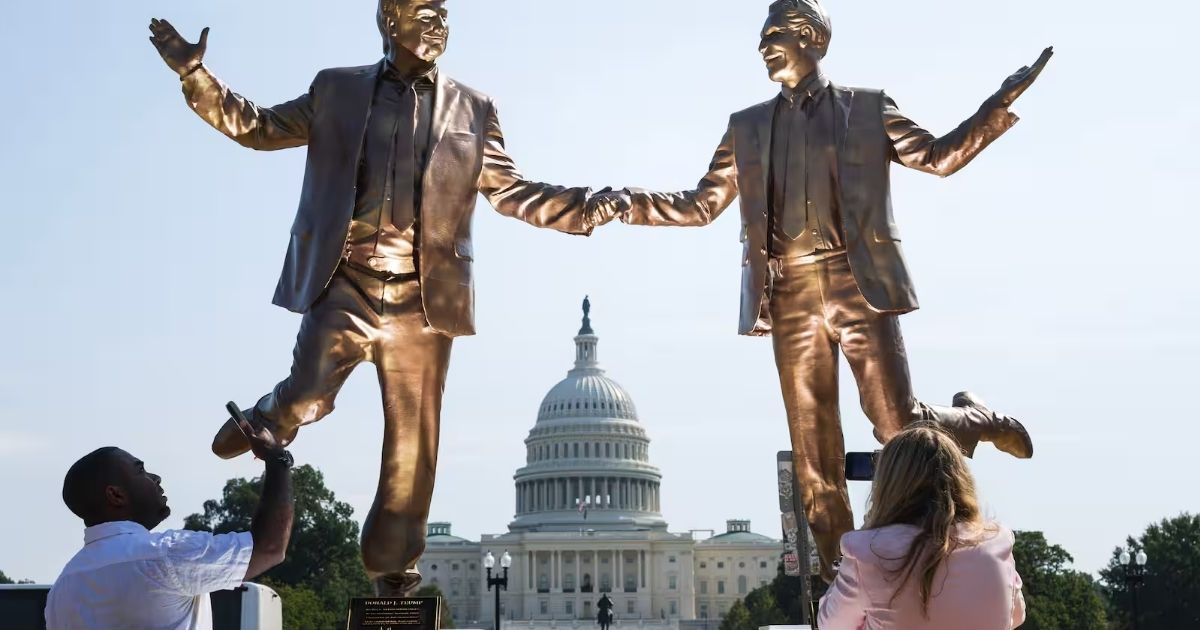 copy of articles thumbnail 1200 x 630 2025 10 04t174844 703.jpg - Trump and Epstein Friendship Statue Returns After Being Toppled by Supporters