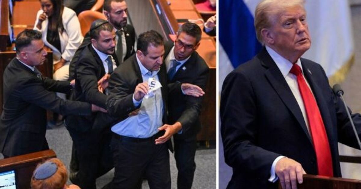 copy of articles thumbnail 1200 x 630 2025 10 13t174300 238.jpg - Trump Heckled During Speech to Israel’s Knesset after Hostage Release as Chaos Breaks Out